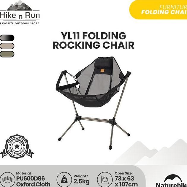 Naturehike Kursi Lipat Camping Yl11 Nh21Jj004 Folding Roing Chair