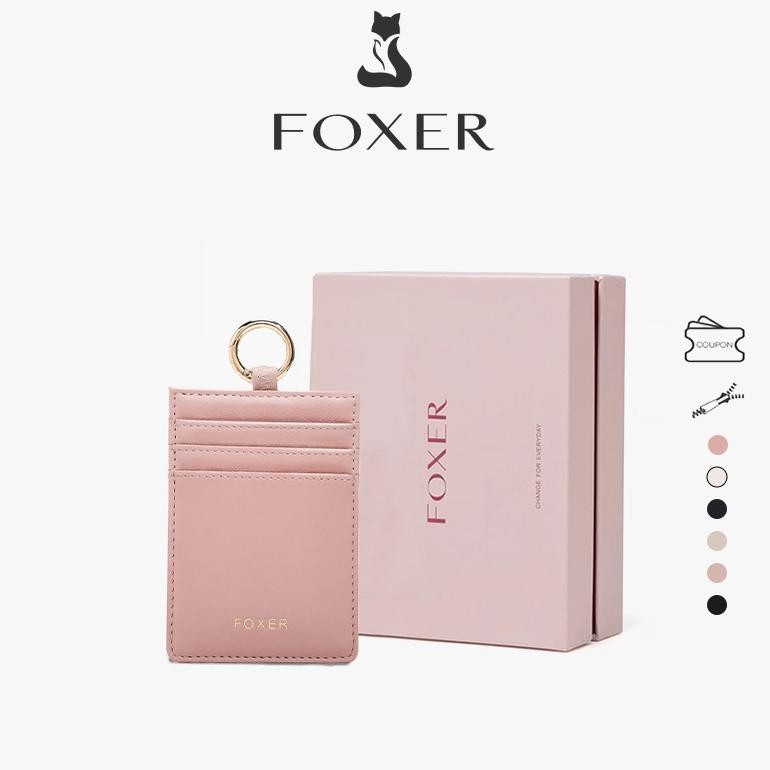 

FOXER Tempat Kartu Lanyard Bahan Kulit Asli Tempat Kartu Kerja Tempat Kartu Nama Tempat Kartu Kredit