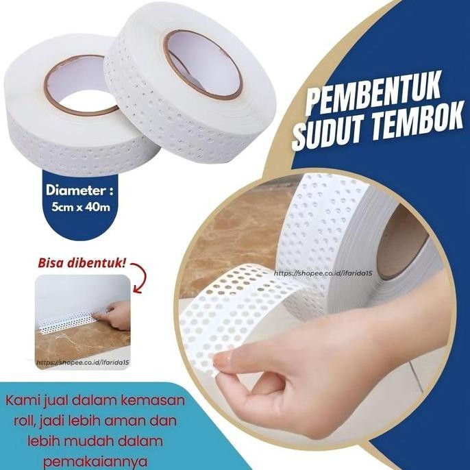 40M Corner Bead Sudut Tembok 5Cm Pvc Corner Bead Pvc Corner Beads Corner Bead Gypsum Untuk Sudutan L