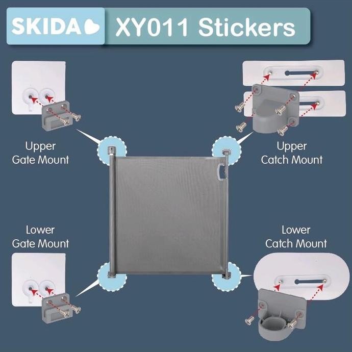 Wall Stickers For Xy011 Retractable Safety Gate