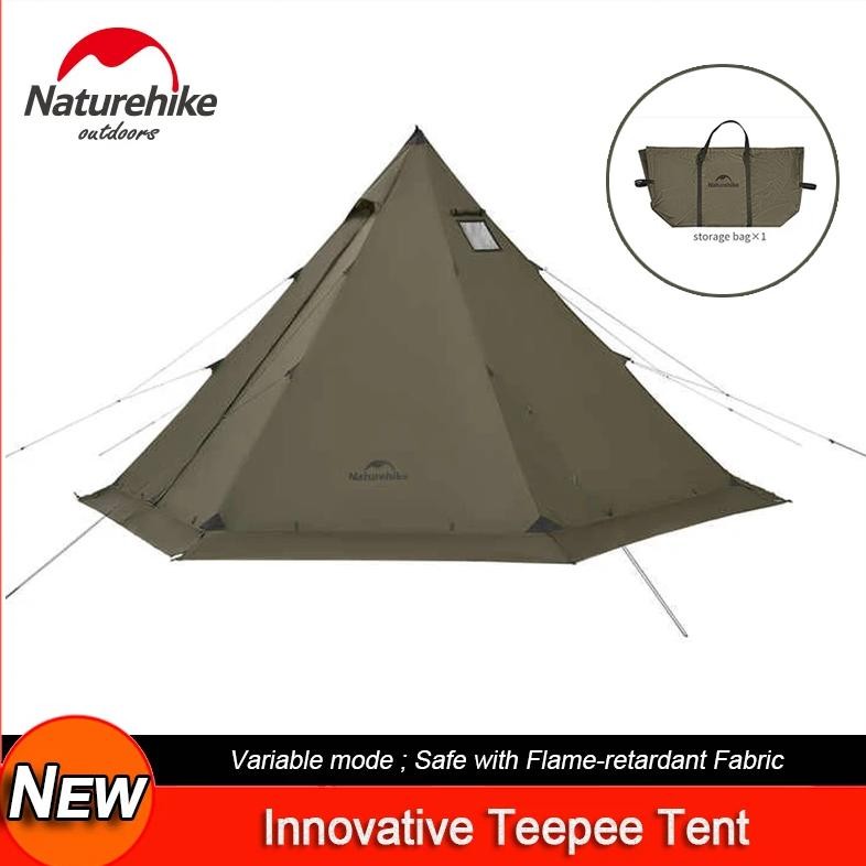 Naturehike Camping Tent Pasture Fire Octagonal New Pyramid Tent Indian Style Glamping Teepee With A 