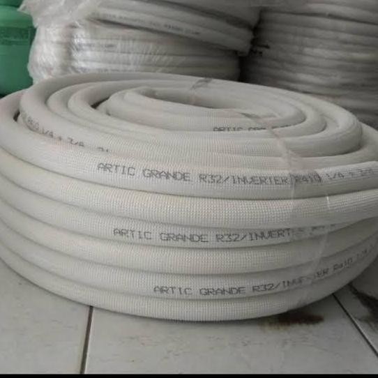 DF65 }} PIPA AC ARTIC GRANDE BY TATEYAMA 1/4 X 3/8 UNTUK AC 1/2 - 1 PK TEBAL 0.6MM HARGA PER METER