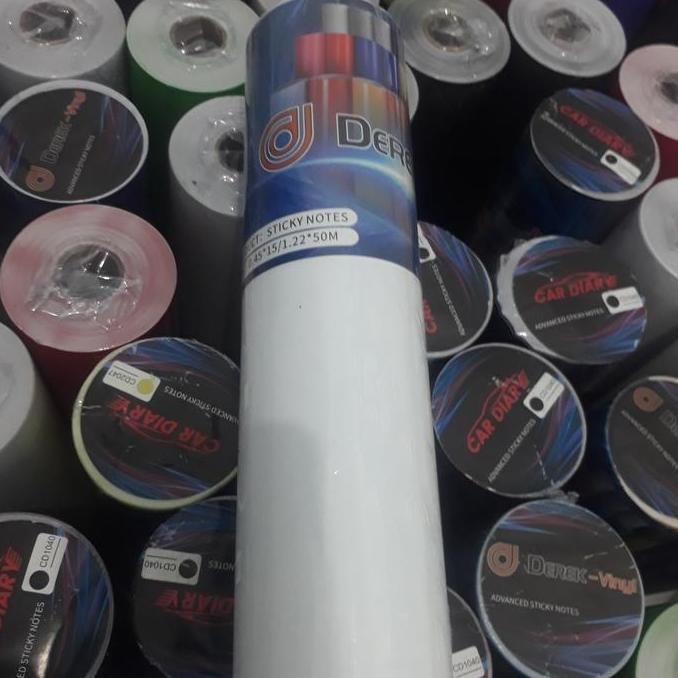 

DB67>> Stiker warna putih kilap 1 roll isi 15 meter
