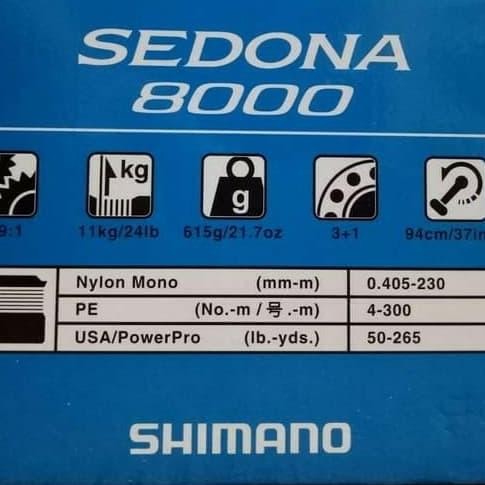 Reel Shimano Sedona FI 8000 Original Garansi Resmi Shimano