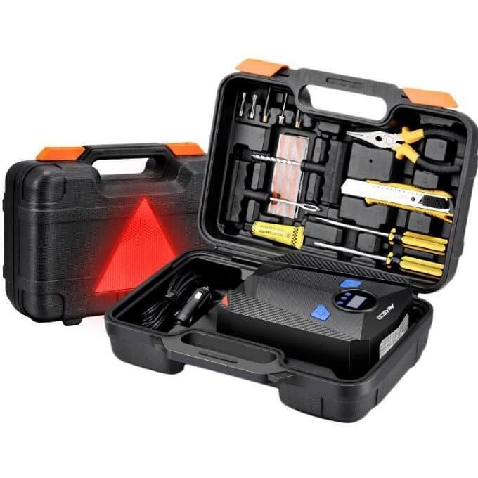 Set Pompa Ban Mobil Elektrik Dengan Perkakas Obeng Tang Akesi5501