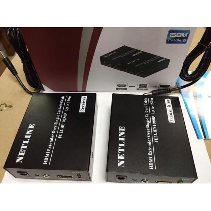 Terlaris Hdmi Extender Netline Range 150M - Original Resmi