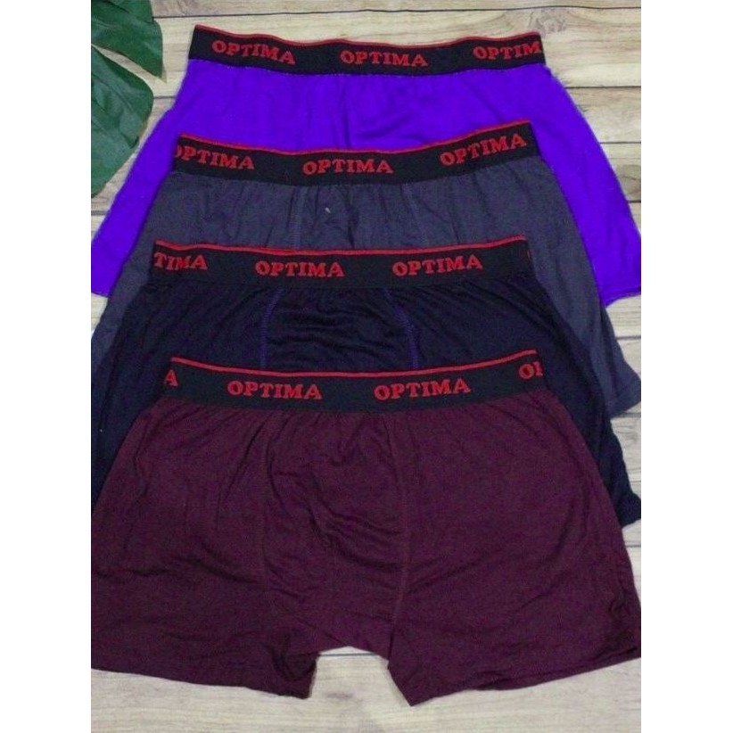 PREMIUM BEST SELLER Boxer Optima Celana Dalam Pria Pinggang Karet Underwear Size M L XL XXL CD