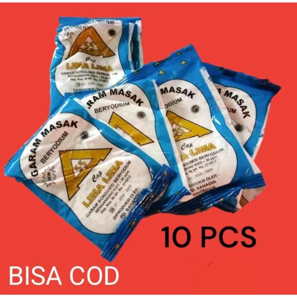 

(Terbaru) murah paket 10 pcs Garam Masak Halus Beryodium berat100 gram per pack (Terlaris)