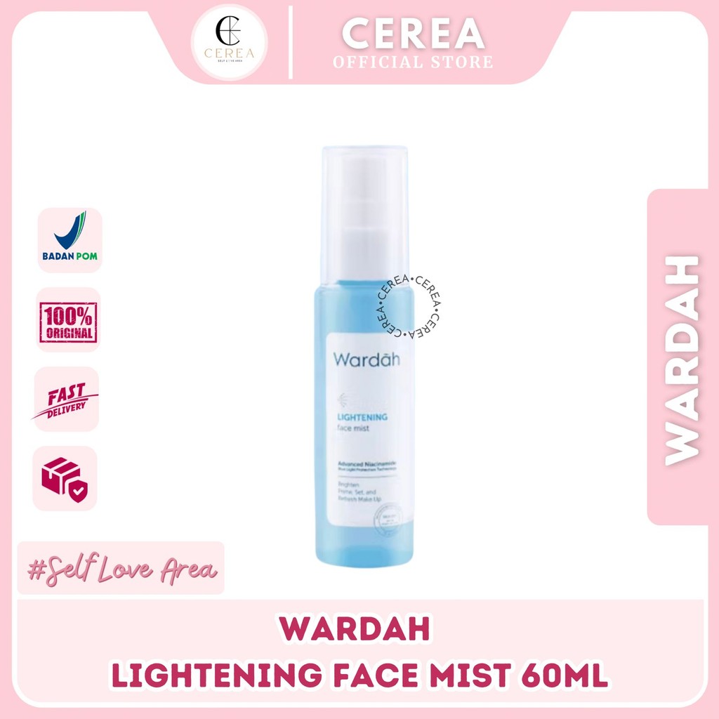 [BPOM] WARDAH Lightening Face Mist 60ml | Primer Setting Spray Facemist Essence Toner Penyegar Wajah