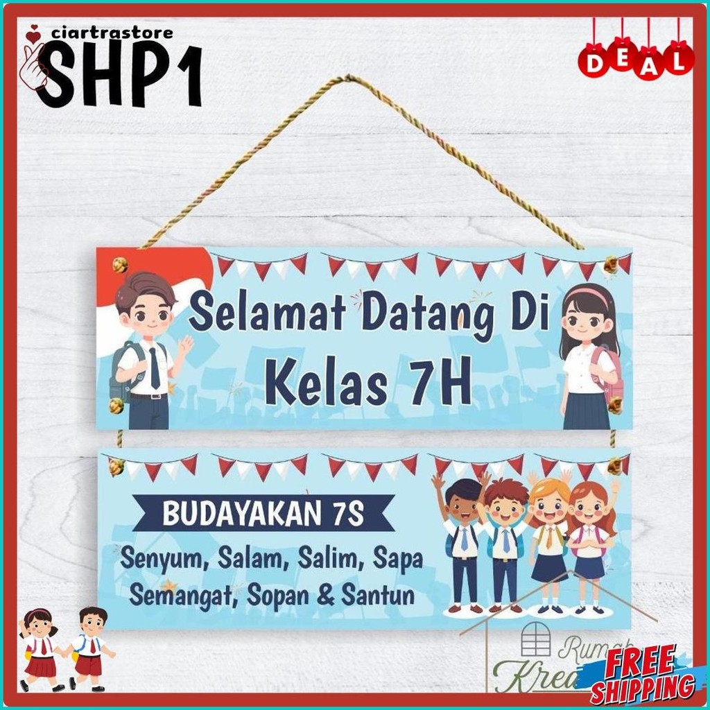 Hiasan Kelas 17 Agustusan SD SMP SMA Gantungan Pintu Custom Dekorasi Lomba Menghias