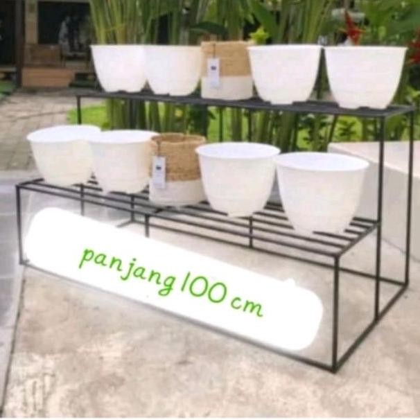 rak bunga susun 2/rak bunga besi susun 2/rak bunga minimalis
