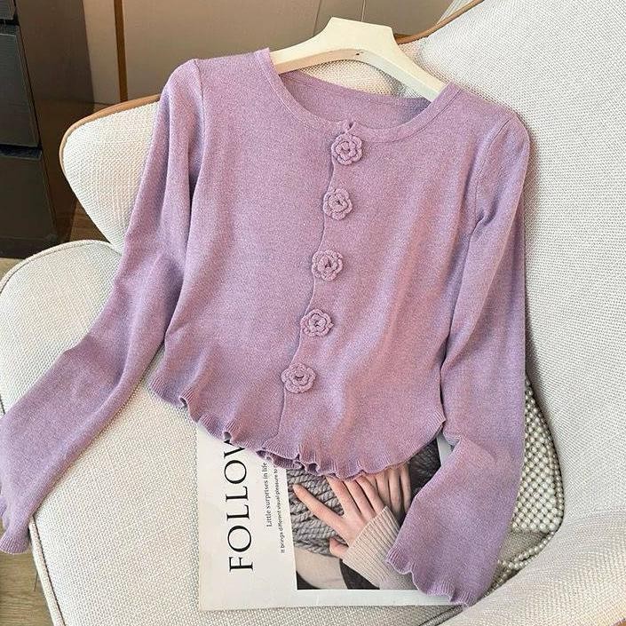 Asd-86 Dw-45 Er-56 Gloryshop88 Atasan Mawar Roses / Blouse Lengan Panjang Renda Bunga Mawar Lucu / B