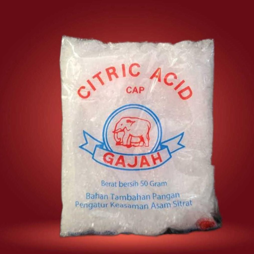 

CITRUN CAP GAJAH 50GR / CITRIC ACID / ASAM SITRAT