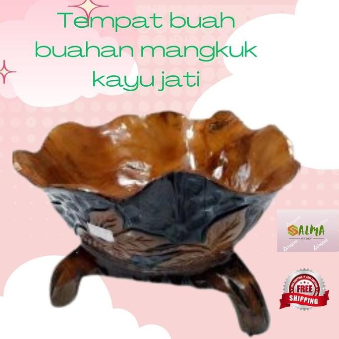 +++++] tempat buah buahan  kayu jati/ mangkuk buah kayu  Jati ukir,mangkuk hidangan buah buahan