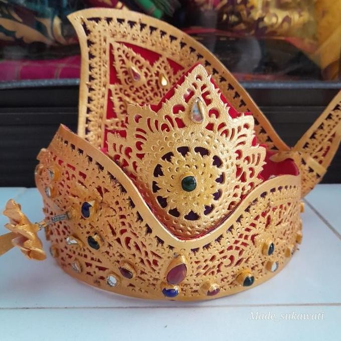 *#*#*#] Mahkota gelungan tari margapati bali bahan karton bahan kulit sapi