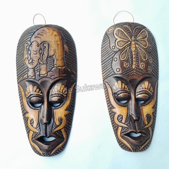 $$$$] Hiasan dinding topeng asmat Lombok Aborigin kerajinan ukiran kayu