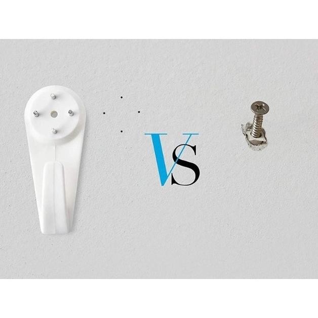 COD Gantungan Paku Dinding Tanpa Bor Wall Hook Kaitan Paku Bingkai Gantungan Ram Besi Wire Grid Wall