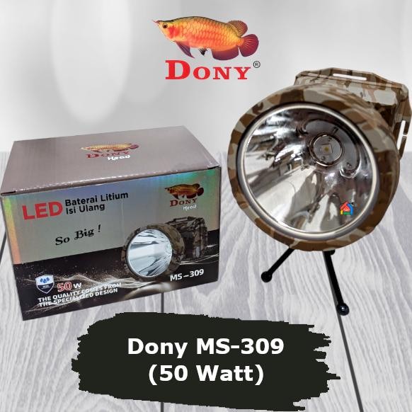 Senter Kepala Dony MS-309 SO BIG (50 Watt) / Dony Senter Kepala MS309 / MS 309 (Gratis Tripod) [Caha