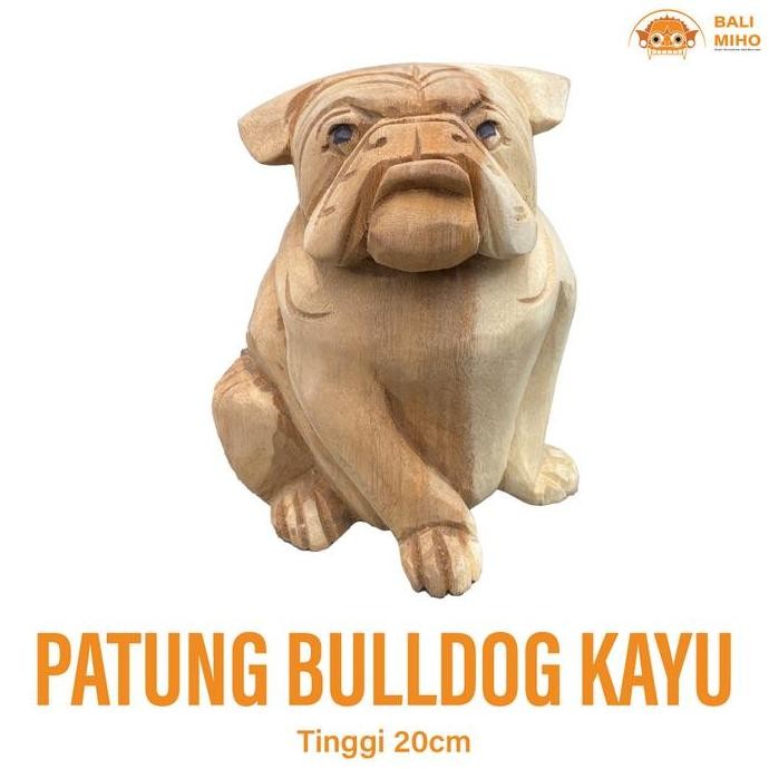 populer] Patung Anjing Buldog 20 cm - Patung Anjing Pitbull - Pajangan Patung