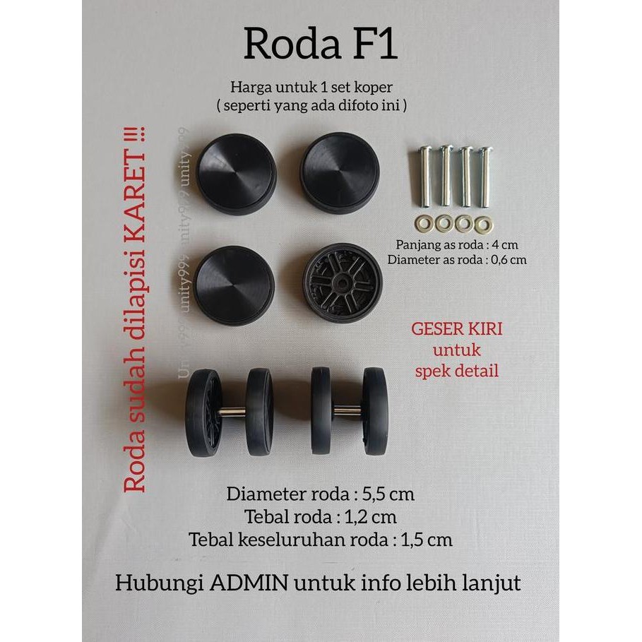 ;&;&;&;&] roda koper pengganti double wheel roda koper roda pengganti+AS roda F1
