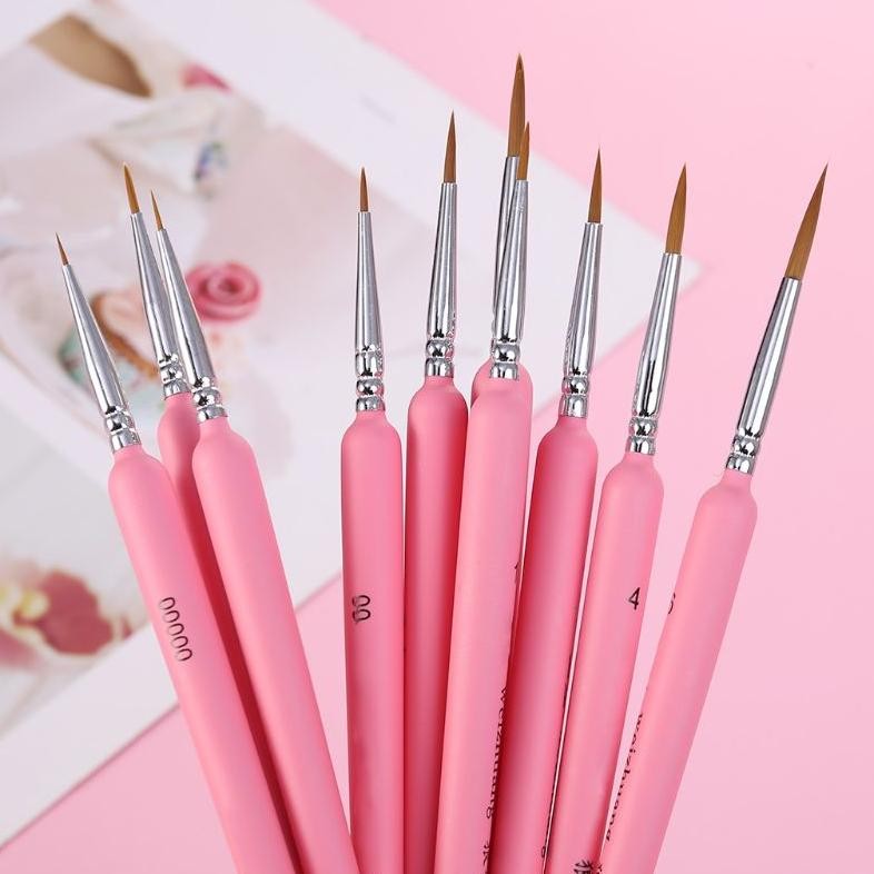 

Vf-52 Br-Wn 00000 - 7 Kuas Lukis Cat Air Bulu Serigala Profesional / Professional Pen-Type Round Watercolour Wolf Hair / Bristles Painting / Artist / Detail / Liner Brush Samoyed Vf-52