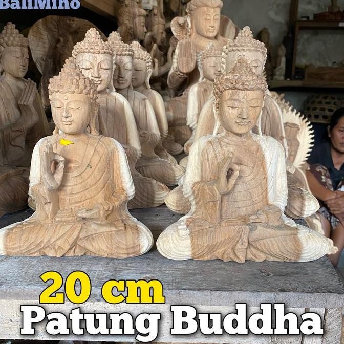 Kualitas terbaik] Patung Buddha Kayu Patung Buda Kayu Patung Budha Kayu Pajangan Budha