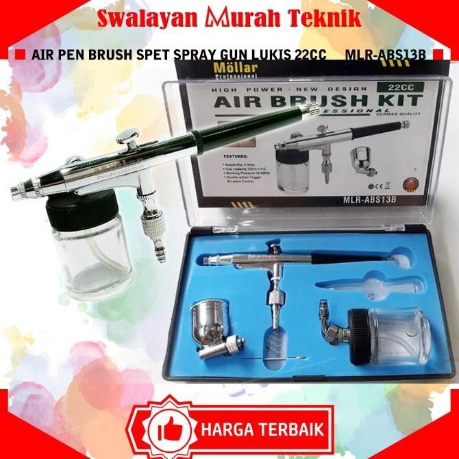 favorit] Airbrush Kit Air Pen Brush MOLLAR ABS13B Spet Spray Gun Lukis 22cc
