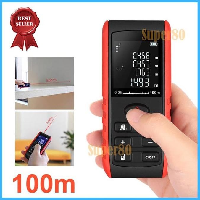 HARGA DISC - Meteran Laser  Digital Distance Meter 100m Meteran Digital Rangefinder 100 m