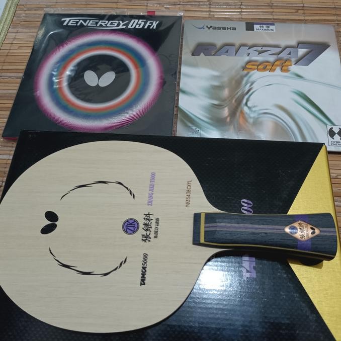 BEBAS ONGKIR - PAKET BATS TENIS MEJA BUTTERFLY ZHANG JIKE TAMCA 5000 PLUS TENERGY ORIGINAL