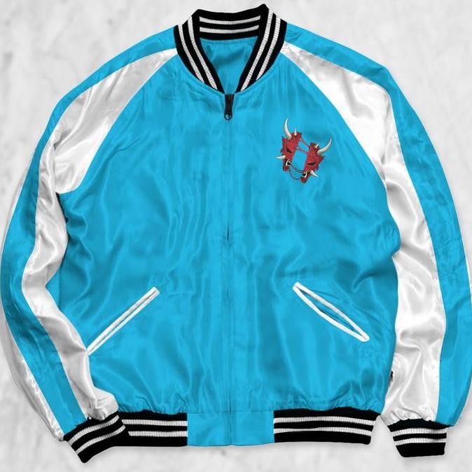 Jaket Sukajan Motif ONI KITSUNE Pria Wanita Distro Unisex Jaket