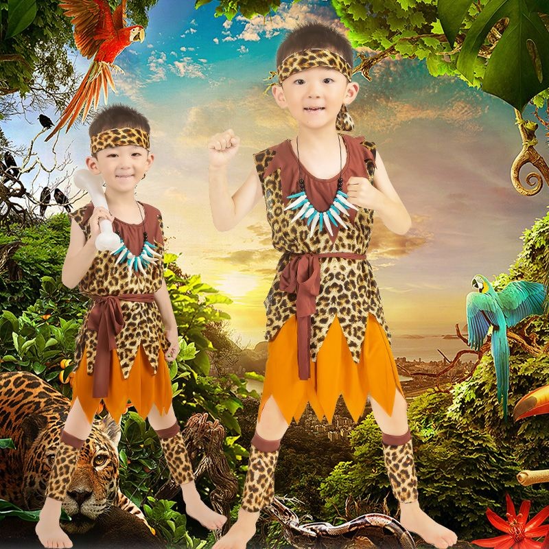 Kostum Pertunjukan Anak Drum Afrika Kostum Pertunjukan Anak TK Asli India