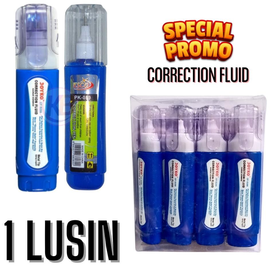 

1 Pak 12 Pcs Tipex Cair Cairan Penghapus Joyko Cfs209 Esco Pk Fluid Metal Tip Cod Duta Gemilang
