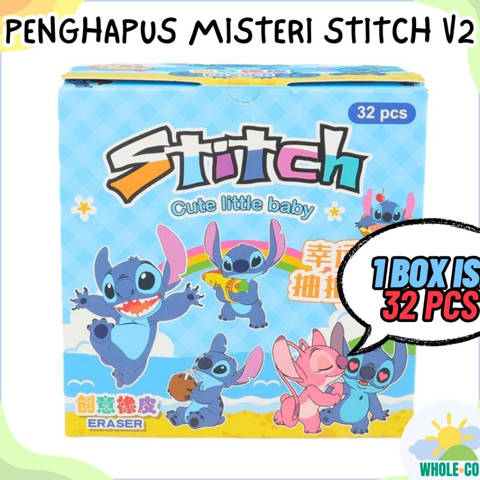 

1 Box Isi 32 Pcs Penghapus Misteri Paket Stitch V2 Kter Lilo Stitch Angel Lucu Unik Imut Ter Grosir Cod