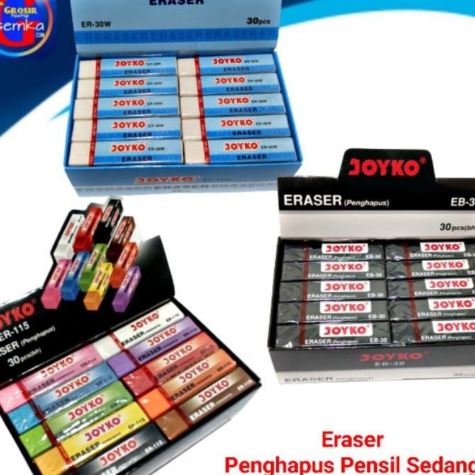 

Eraser Penghapus Pensil Sedang Joyko Isi 30Pcs