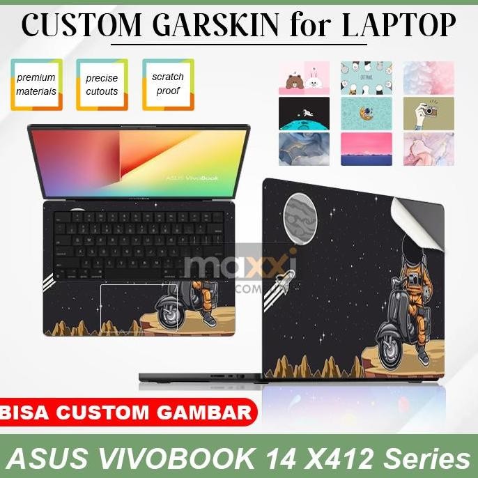 Asus Vivobook 14 X412 KUSTOM Garskin Anti Gores Body Skin Palm Laptop