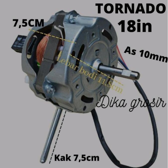 =====] Dinamo Mesin Kipas Angin Sekai Tornado 18 Inch Baling-Baling Besi AS 10mm