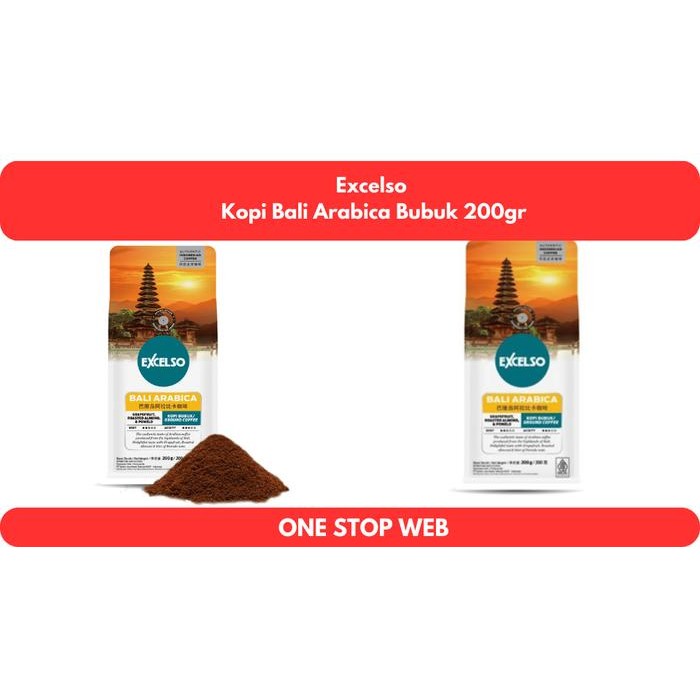 

Excelso Kopi Bali Arabica Bubuk 200g Ground Coffe Excelso 200 Gram