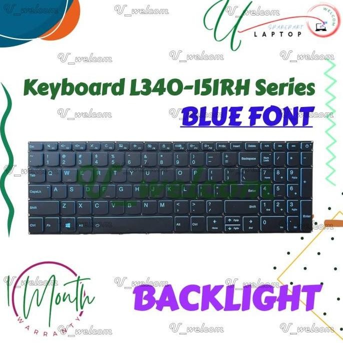 Keyboard Ideapad Gaming L340-15Irh Backlight Blue Font Co