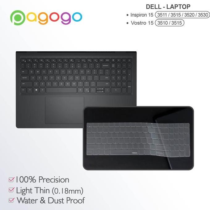 Skin Keyboard Protector Dell Inspiron 15 3520 3530 Vostro 3515 Tpu Cooskin Silikon