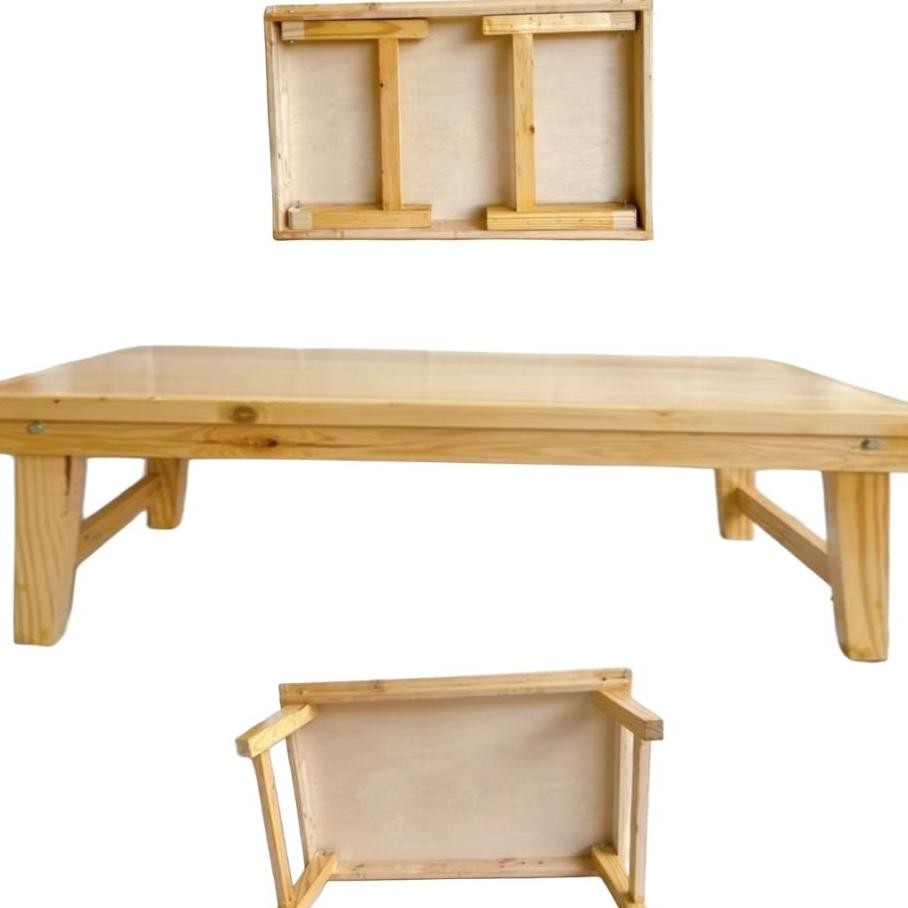 Meja Lipat 80X50X30Cm Meja Lipat Lesehan Kayu Jati Belanda
