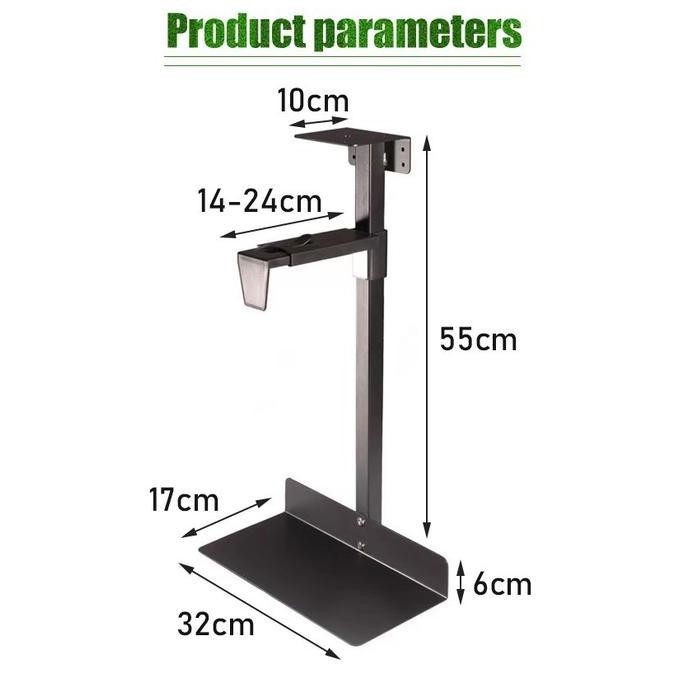 Rak Cpu Gantung Meja Dinding Cpu Komputer Stand Aluminium Minimalis Universal / Tray Cpu Komputer Ga