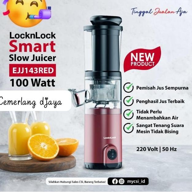 Lock N Lock Slow Juicer Smart Locknlock Smart Slow Juicer Pemisah Jus Ejj143Red Ejj 143 Ejj-143 Co