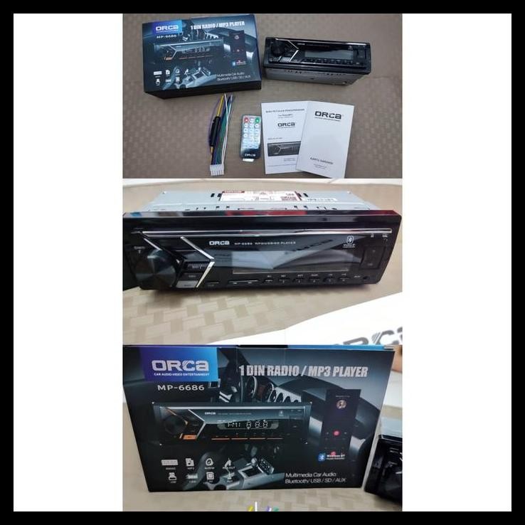 BEST DEAL SINGLE DIN TAPE RADIO MOBIL UNIVERSAL ORCA MP-6686 