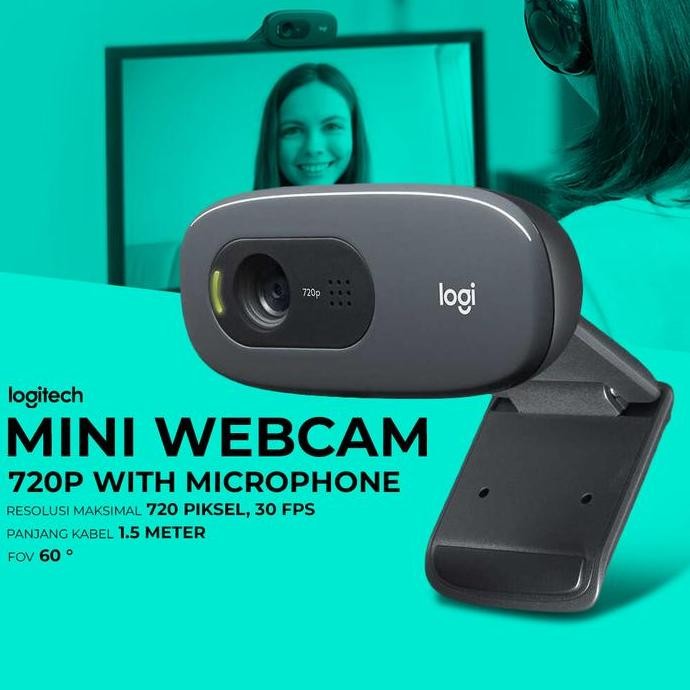 Webcam Laptop Pc Logitech Eksternal Kamera Kamera External Logitech C270 Webcam Hd 720P Untuk Window
