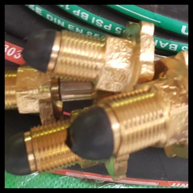 HOT DEAL NEPEL PIGTAIL TABUNG GAS 50KG SELANG 1/4" KUNINGAN 