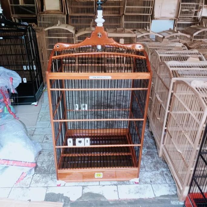sangkar/kandang kotak oriq No 2 coklat tua (/grab)