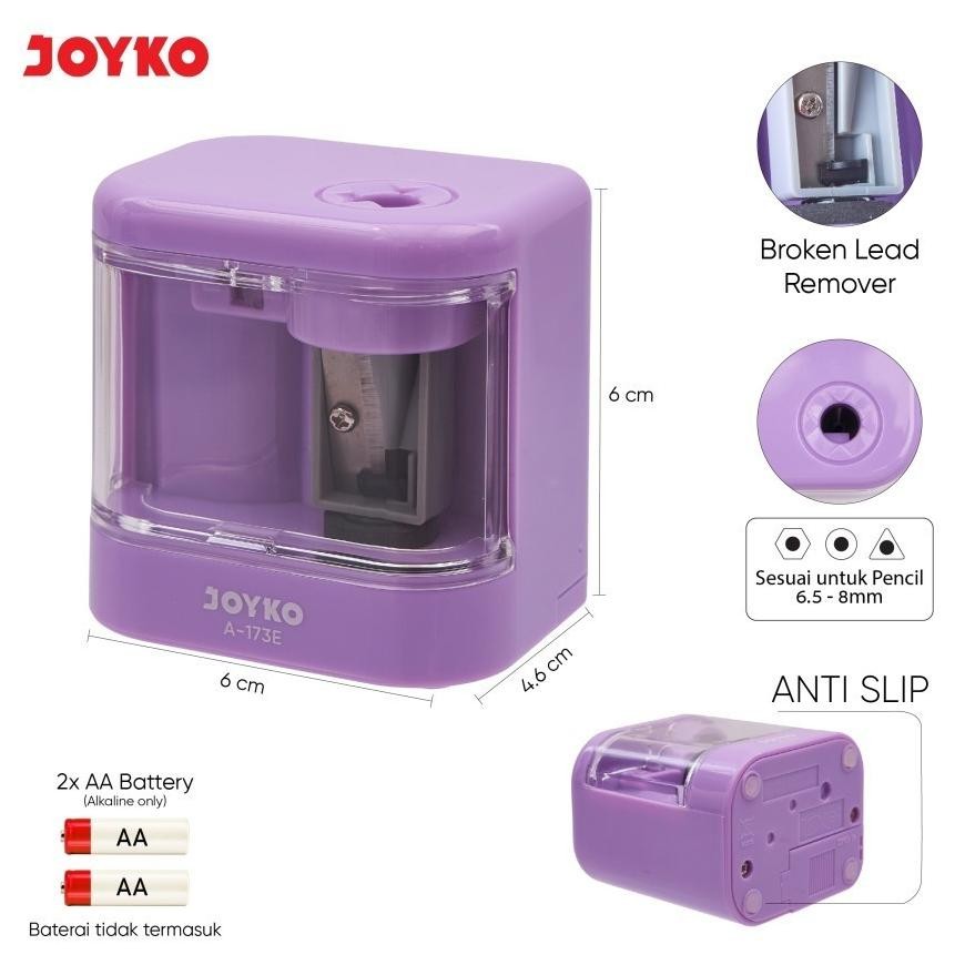 

Rhh-1823 New Sharpener Rautan Pensil Elektrik A173E - Serutan Electric & Manual Joyko A-173E Premium