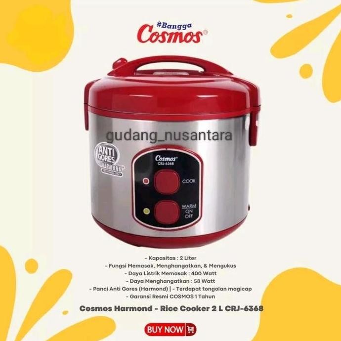 Magic Com 2 Liter Cosmos Crj6368 Rice Cooker Cosmos 2 Liter Crj 6368 Co