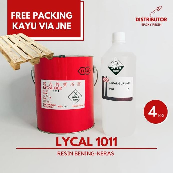 PROMO - Resin bening Lycal keras dgn Katalis - Lycal 0 - 4 kg