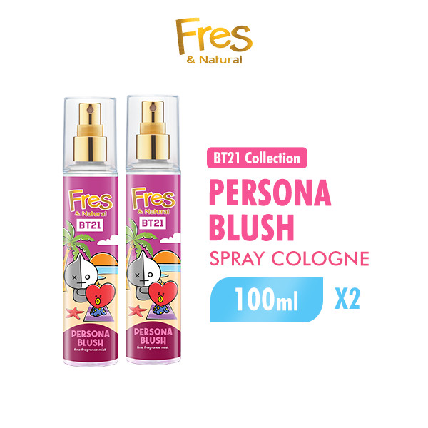 Fres & Natural Spray Cologne BT 21 Persona Blush Botol 100 ml x2